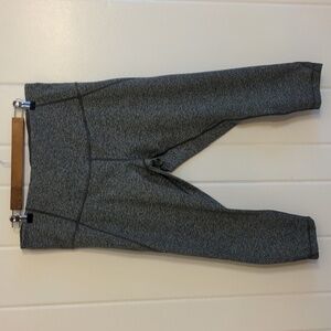 Zella Leggings Women's XL Heather Gray Pocket Mesh On Bottom Of Legs